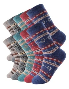Lambs Wool Socks 12 Pairs in Assorted