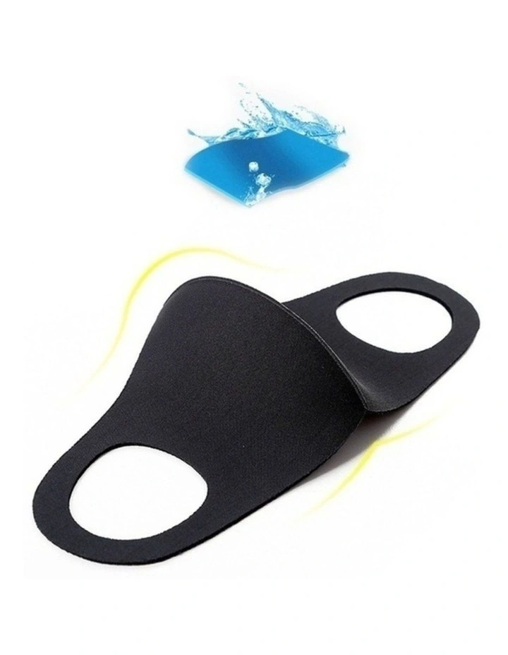 BR Apparel Summer Reusable Breathable Face Masks X10 In Black MYER