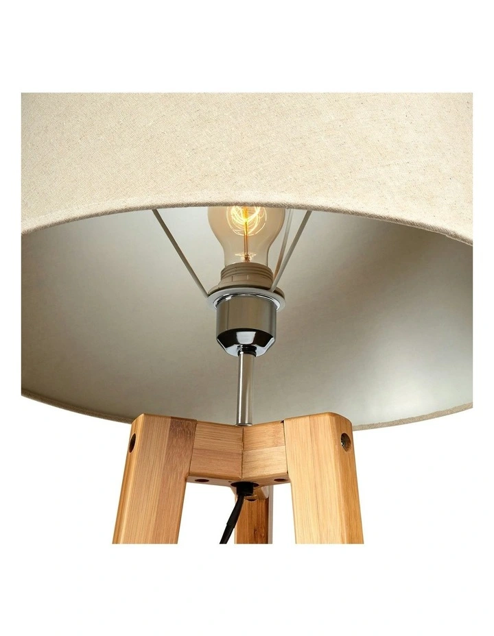 Tripod Floor Lamp 165cm in Beige image 3