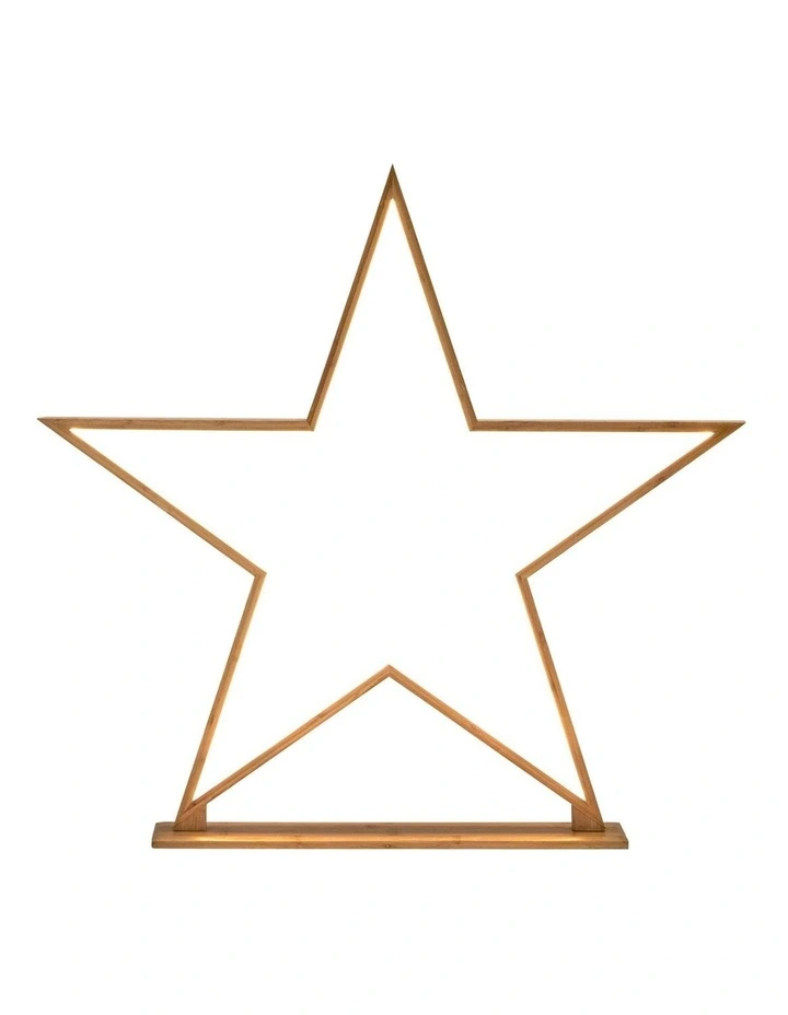 Bamboo Star Table Lamp Designer 87cm in Natural image 1