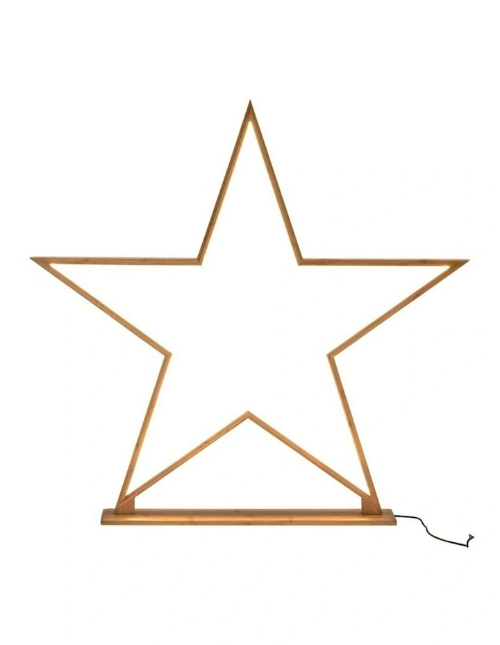 Bamboo Star Table Lamp Designer 87cm in Natural image 2