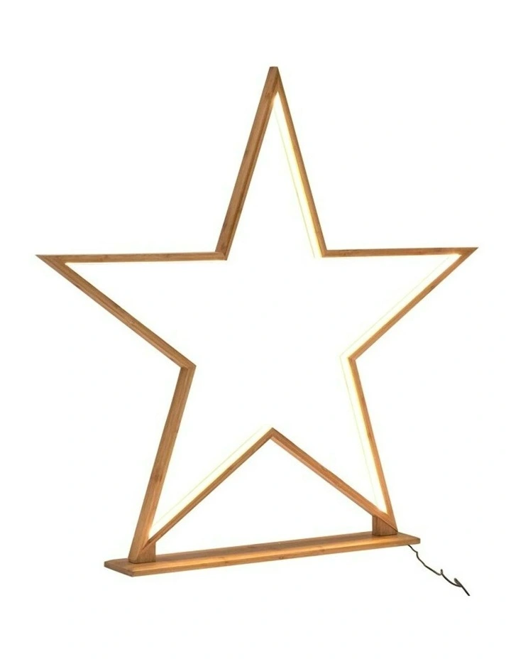 Bamboo Star Table Lamp Designer 87cm in Natural image 3