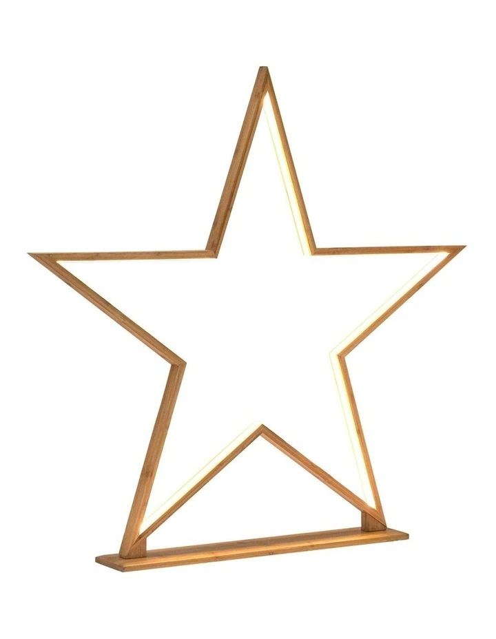 Bamboo Star Table Lamp Designer 87cm in Natural image 4