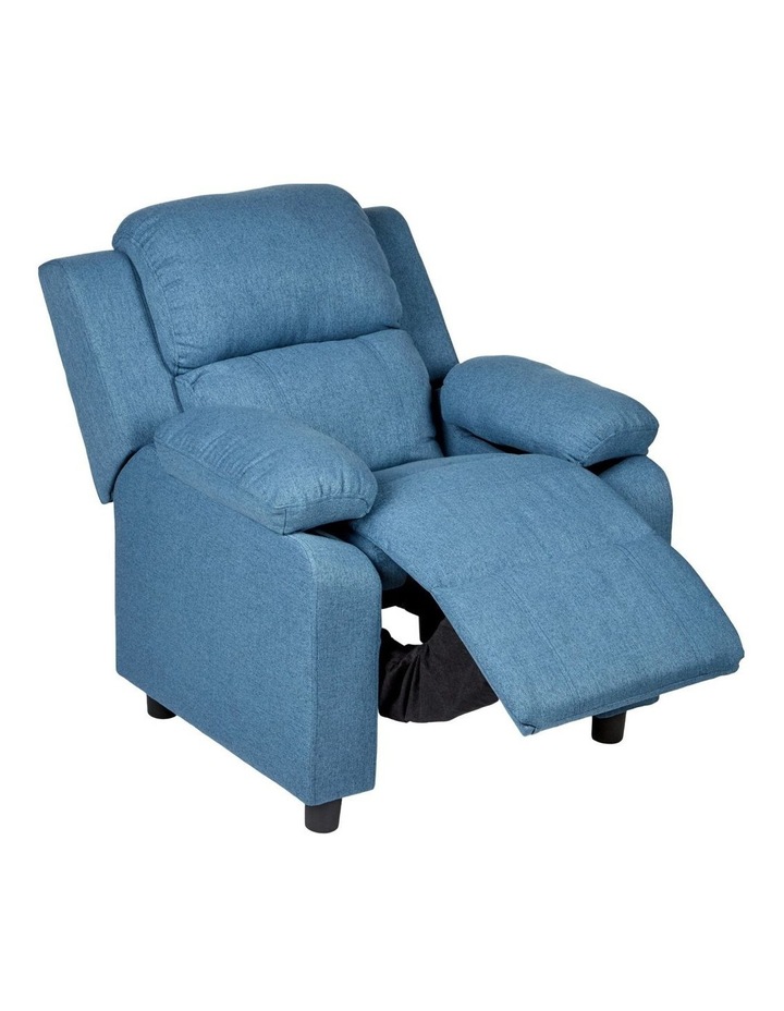Erika Kids Recliner Sofa Chair Lounge Couch Armchair Childrens Set of 2 in Blue image 2