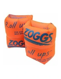 Roll Ups Stage 2 Swimming Learn Water Arm Bands Inflatable Rings in Orange