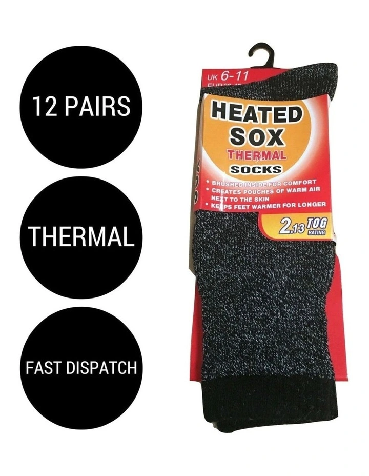 Boutique Retailer Thermal Socks With Hot Water Bottle 12 Pairs In