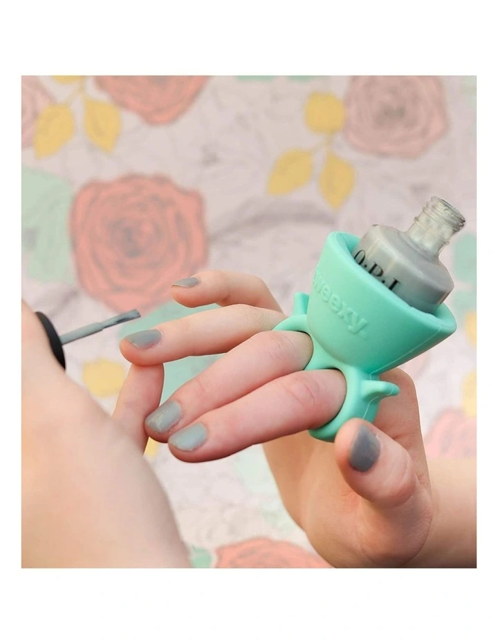 Tweexy Silicone Nail Polish Bottle Holder In Spa In Green MYER