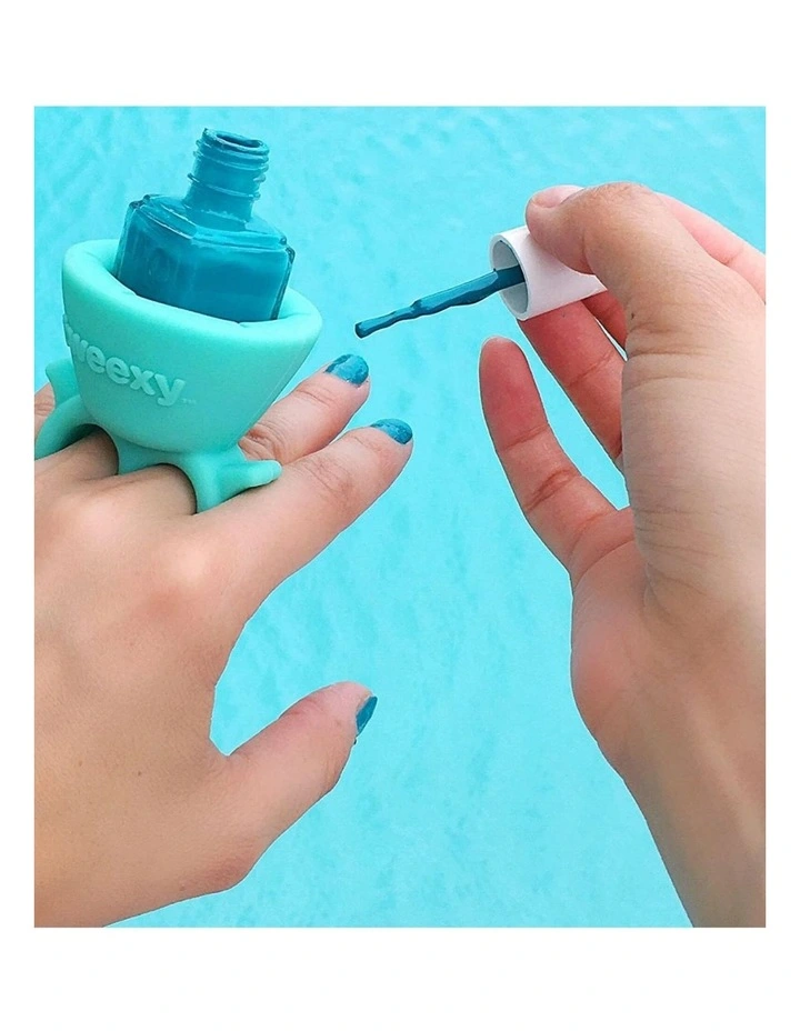 Tweexy Silicone Nail Polish Bottle Holder In Spa In Green MYER
