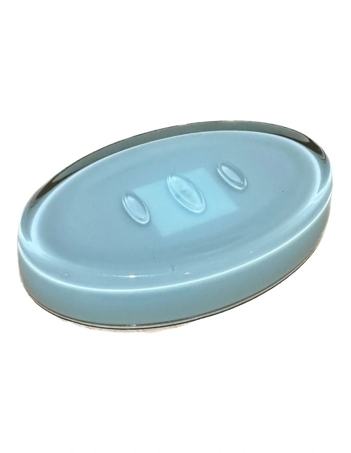 Creative Home Oval Soap Dish Holder Plates X6 In Blue MYER