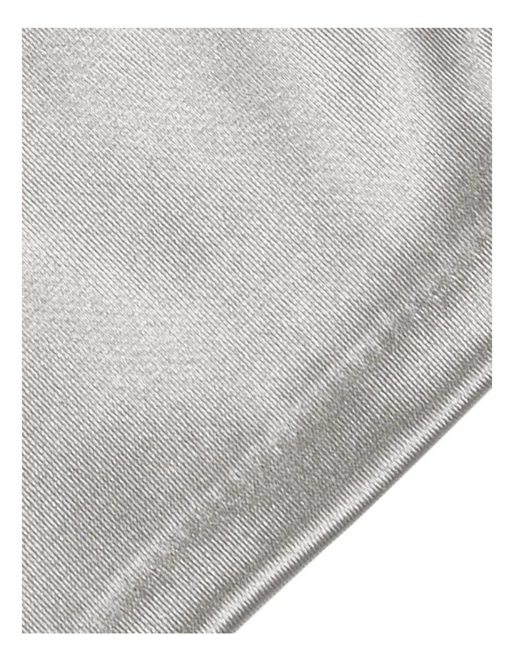 Long Above Elbow Satin Gloves in Silver Grey image 6