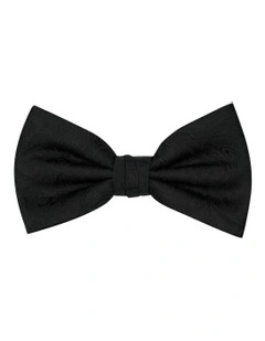 Premium Tapestry Bow Tie Floral Paisley in Black