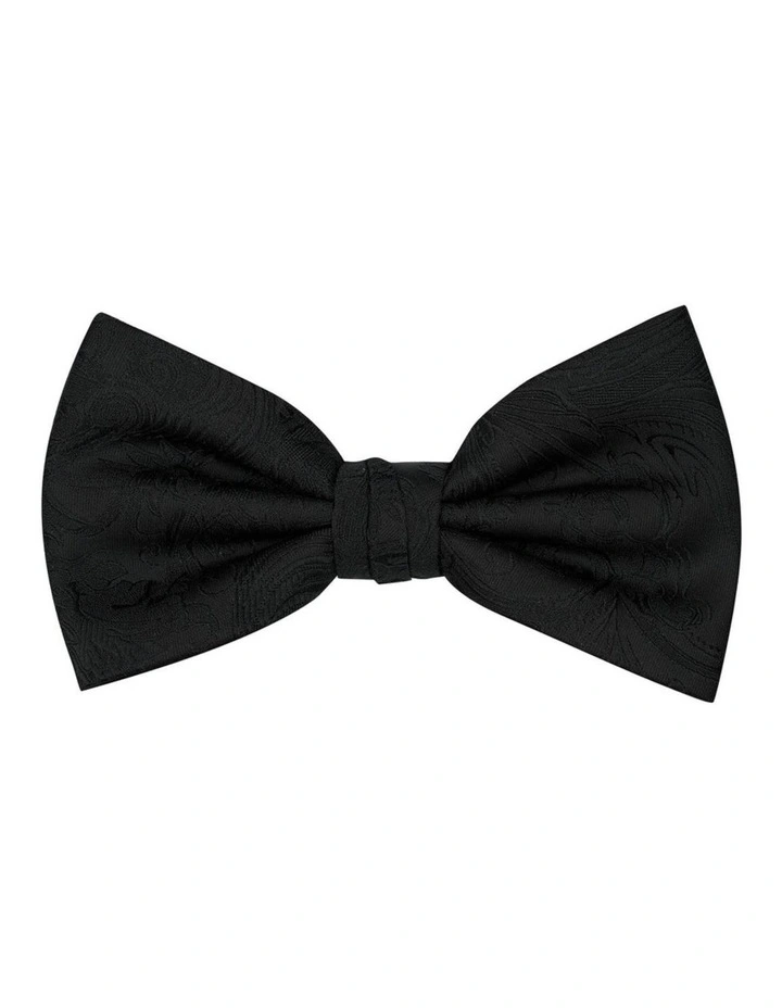 Premium Tapestry Bow Tie Floral Paisley in Black image 1