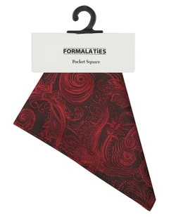 Tapestry Print Pocket Square Handkerchief in Scarlet