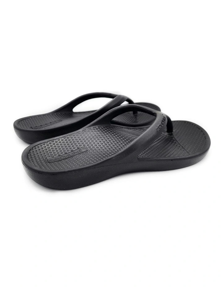 Rebound Orthotic Foam Thongs in Black image 2