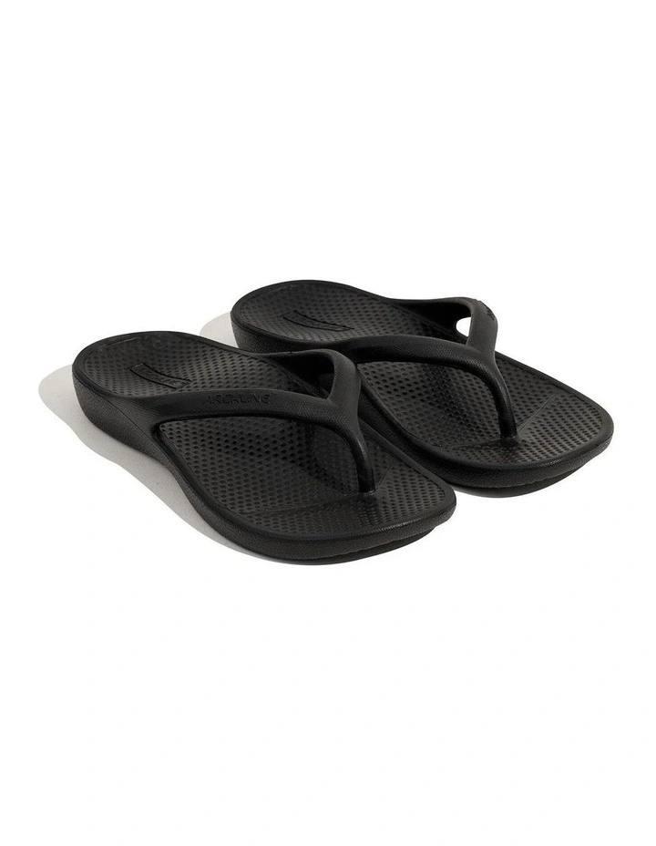Rebound Orthotic Foam Thongs in Black image 4