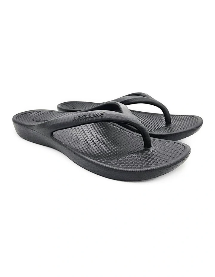 Rebound Orthotic Foam Thongs in Black image 5