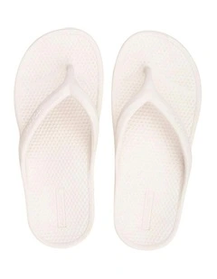 Archline Orthotic Foam Thongs Arch Support Flip Flops Orthopedic Rebound in White