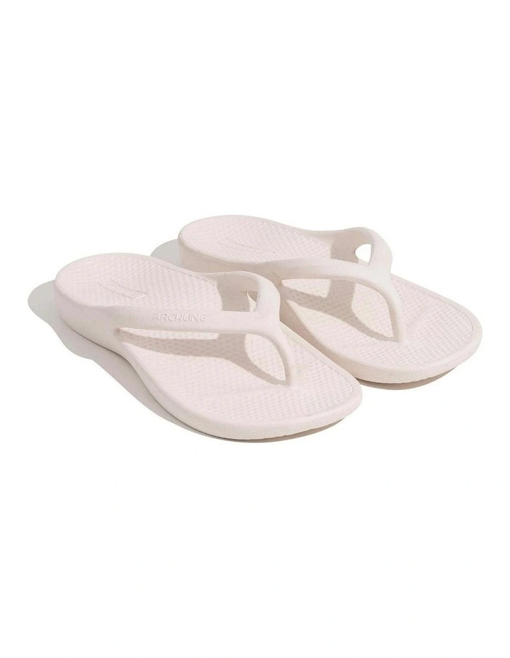 Archline Orthotic Foam Thongs Arch Support Flip Flops Orthopedic Rebound in White image 4