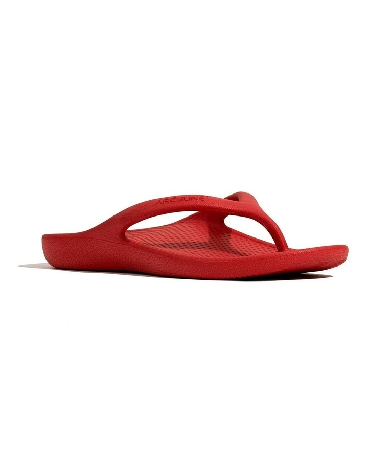 Rebound Orthotic Arch Support Foam Thongs in Red image 3