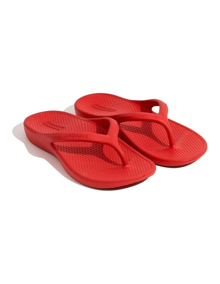 Rebound Orthotic Arch Support Foam Thongs in Red image 5