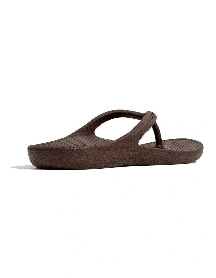 Rebound Orthotic Arch Support Foam Thongs in Brown