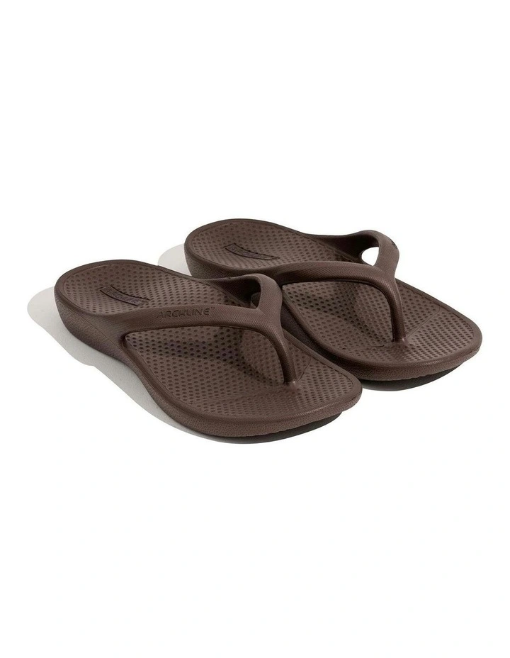 Rebound Orthotic Arch Support Foam Thongs in Brown image 5