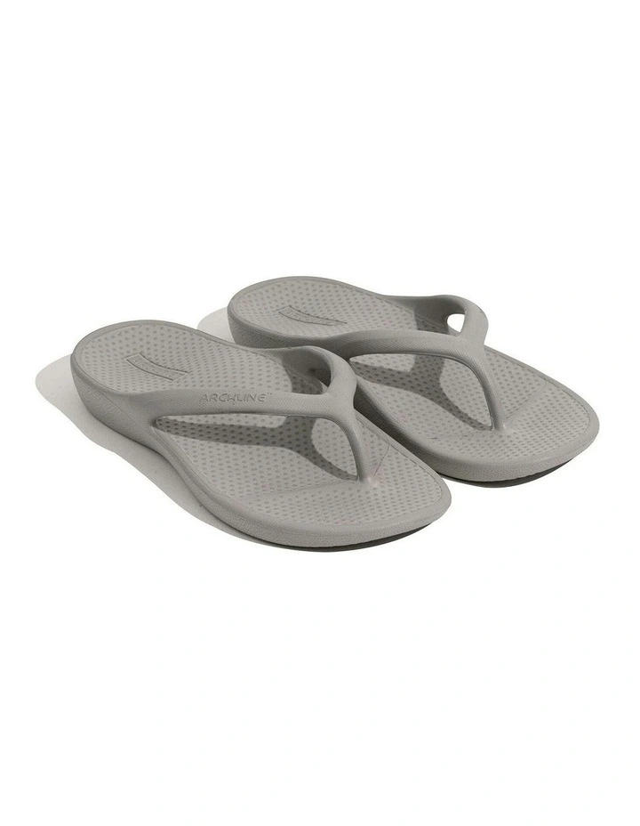 Rebound Orthotic Arch Support Foam Thongs in Grey image 5