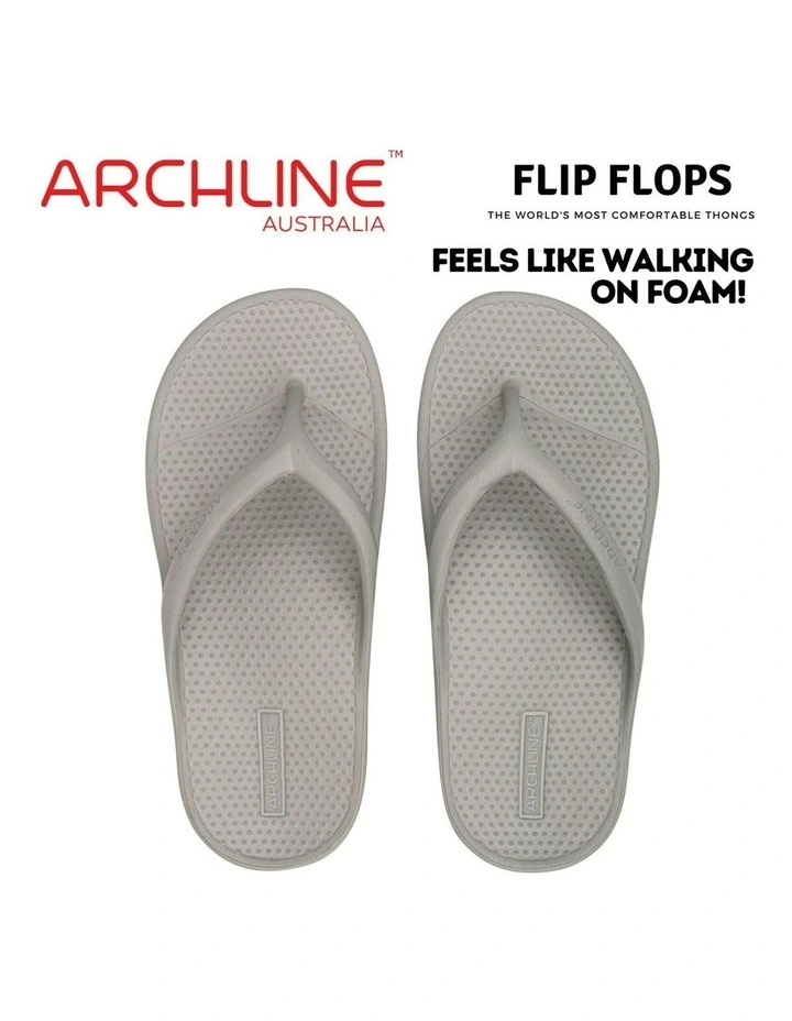 Rebound Orthotic Arch Support Foam Thongs in Grey image 6