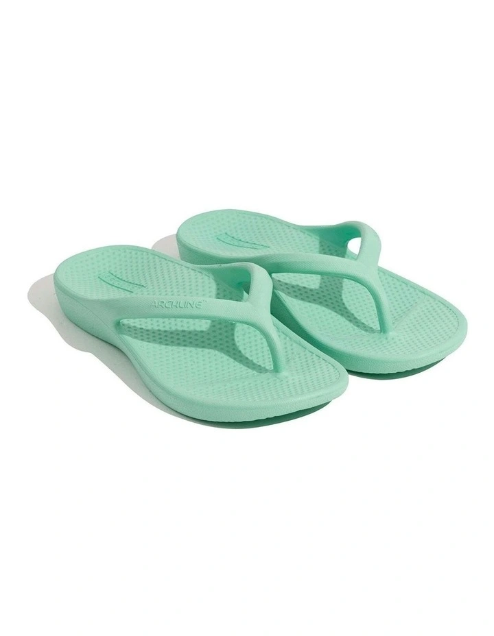 Rebound Orthotic Arch Support Foam Thongs in Mint Green image 5