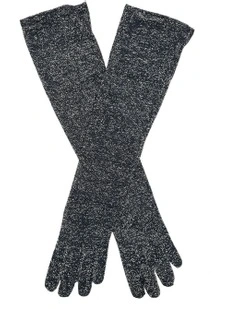 Elbow Length Mesh Gloves (One Size) in Silver