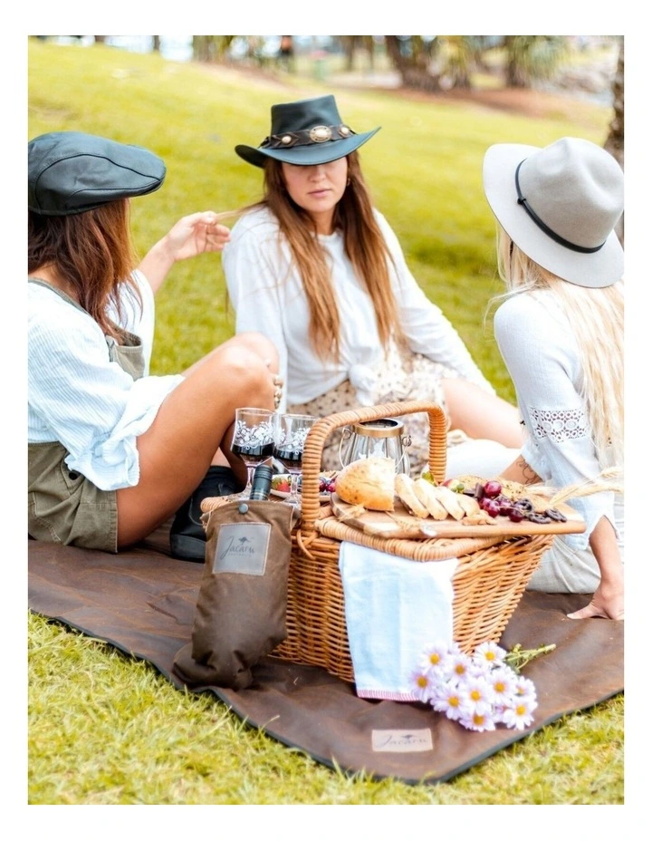 Wooden Foldable Camping Table with Picnic Blanket image 2