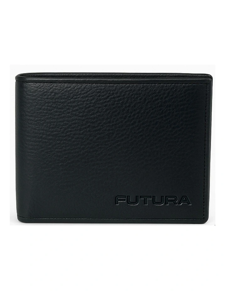 RFID Slim Genuine Leather Wallet in Black image 1