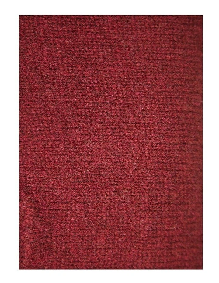 Half Zip Up Knit Pullover Jumper in Burgundy image 5