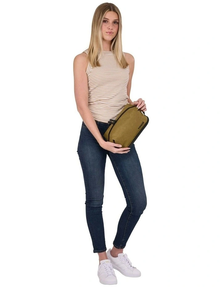 Aion Waxed Canvas Toiletry Bag 5L in Yellow image 2