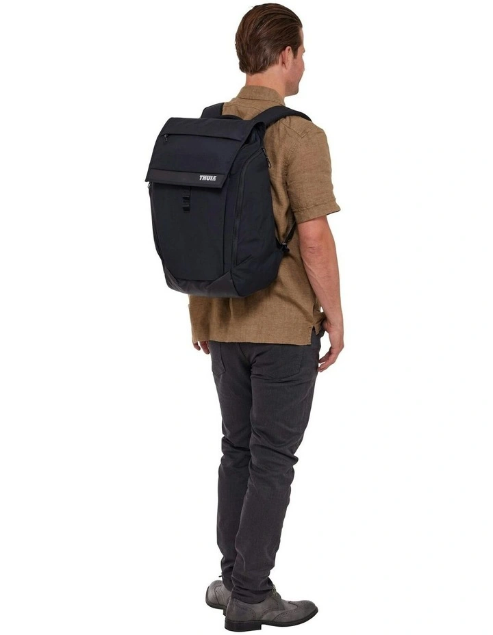 Paramount Water Resistant Backpack With Laptop Compartment in Black image 2