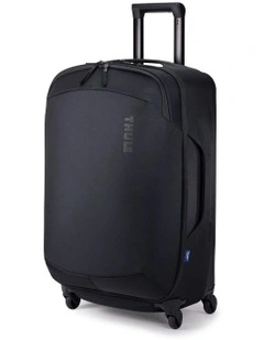Subterra Checked Spinner Suitcase 4-Wheel Luggage Bag 65L in Black