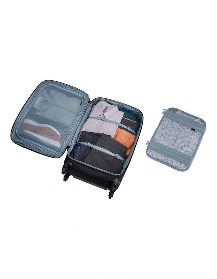 Subterra Checked Spinner Suitcase 4-Wheel Luggage Bag 65L in Black image 2
