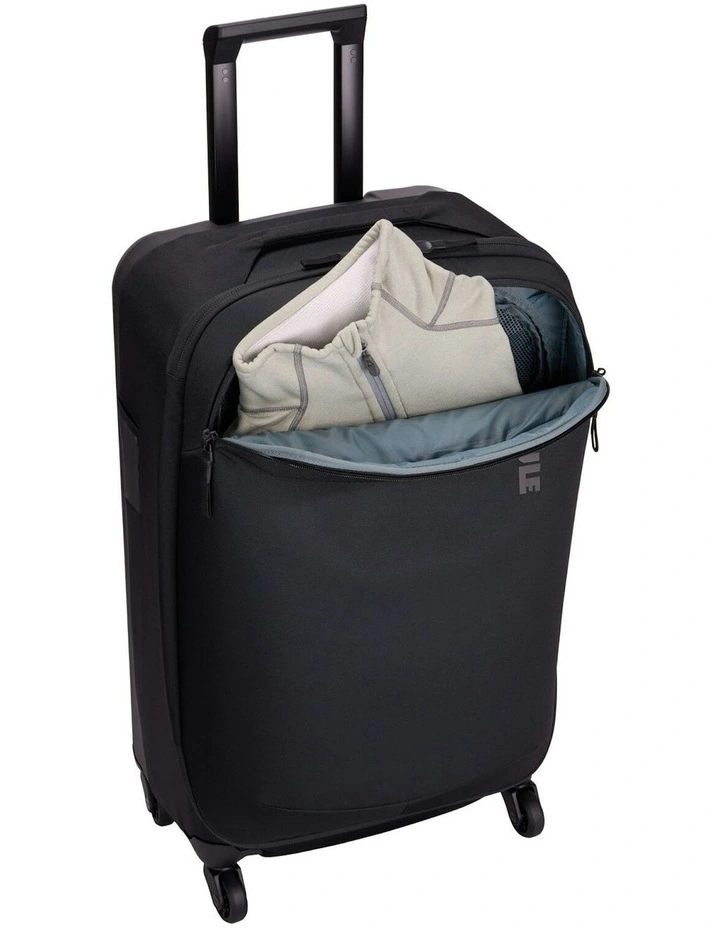 Subterra Checked Spinner Suitcase 4-Wheel Luggage Bag 65L in Black image 3