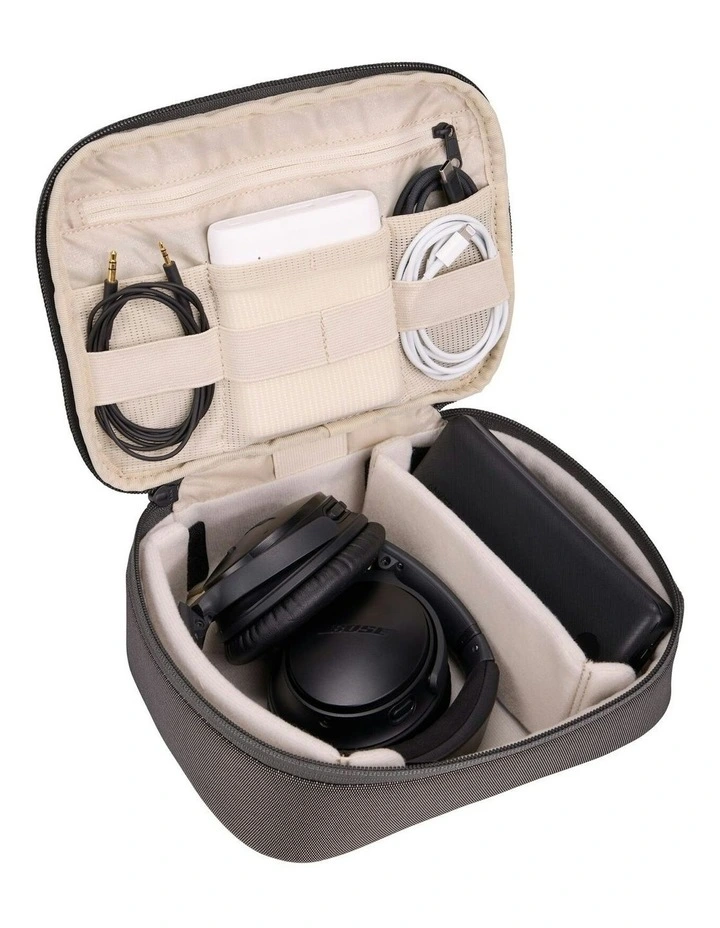 Subterra Powershuttle Tech Accessory Organizer Large Travel Case in Vetiver Gray image 2