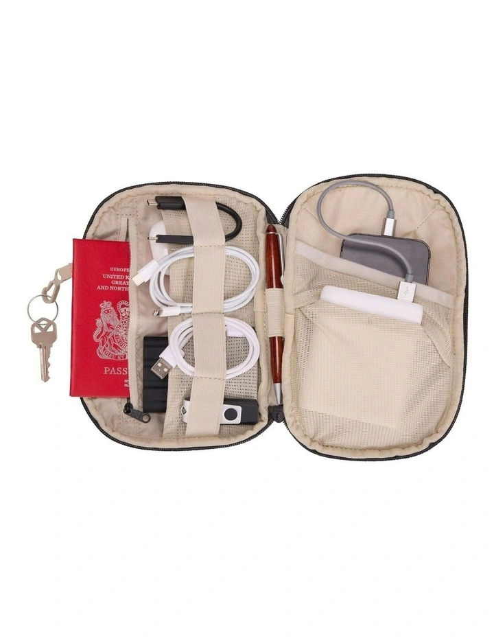Subterra Powershuttle Pouch Tech Organiser Medium Travel Case in Vetiver Gray image 3