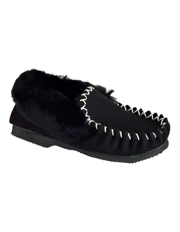 Merino Sheepskin Moccasins Slippers UGG in Black
