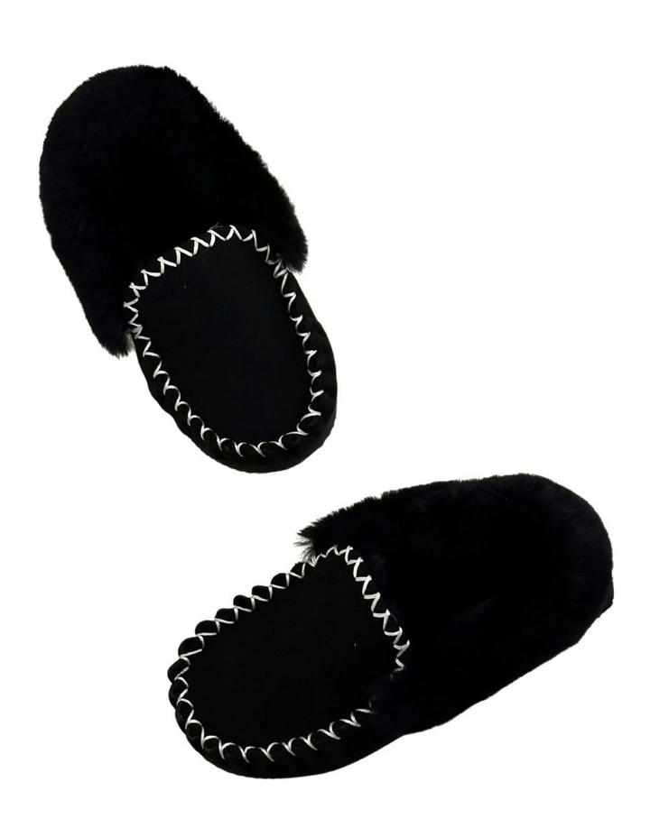 Merino Sheepskin Moccasins Slippers UGG in Black image 2