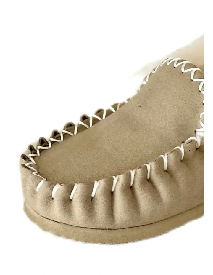 Australian Merino Sheepskin Moccasins Slippers UGG in Sand image 2