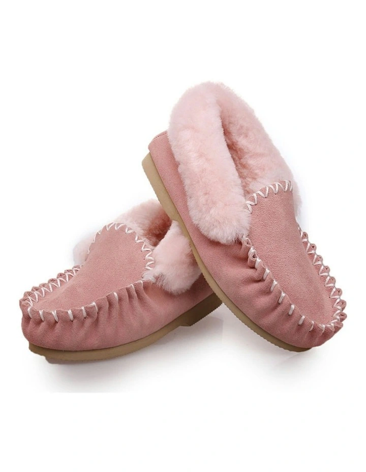 Australian Merino Sheepskin Moccasins Slippers UGG in Light Pink image 1