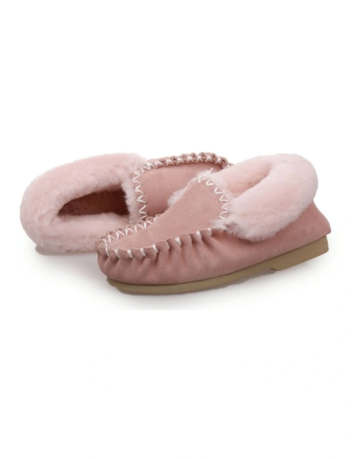 Australian Merino Sheepskin Moccasins Slippers UGG in Light Pink image 3