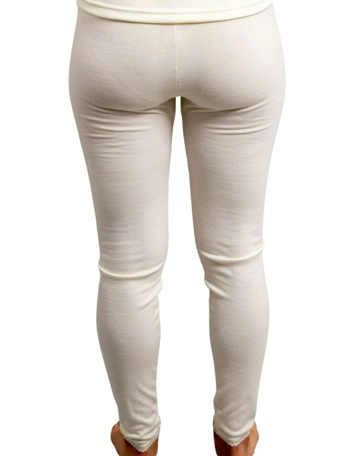 Merino Wool Blend Long John Janes Thermal Pant in Beige image 2
