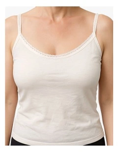 Pure Wool Camisole Singlet in Natural