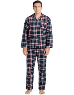 Flannelette Pyjama Set 2 Piece in Blue