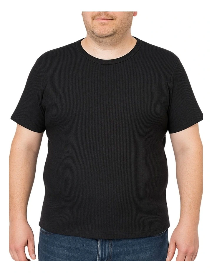 Thermal Short Sleeve T-shirt in Black image 1
