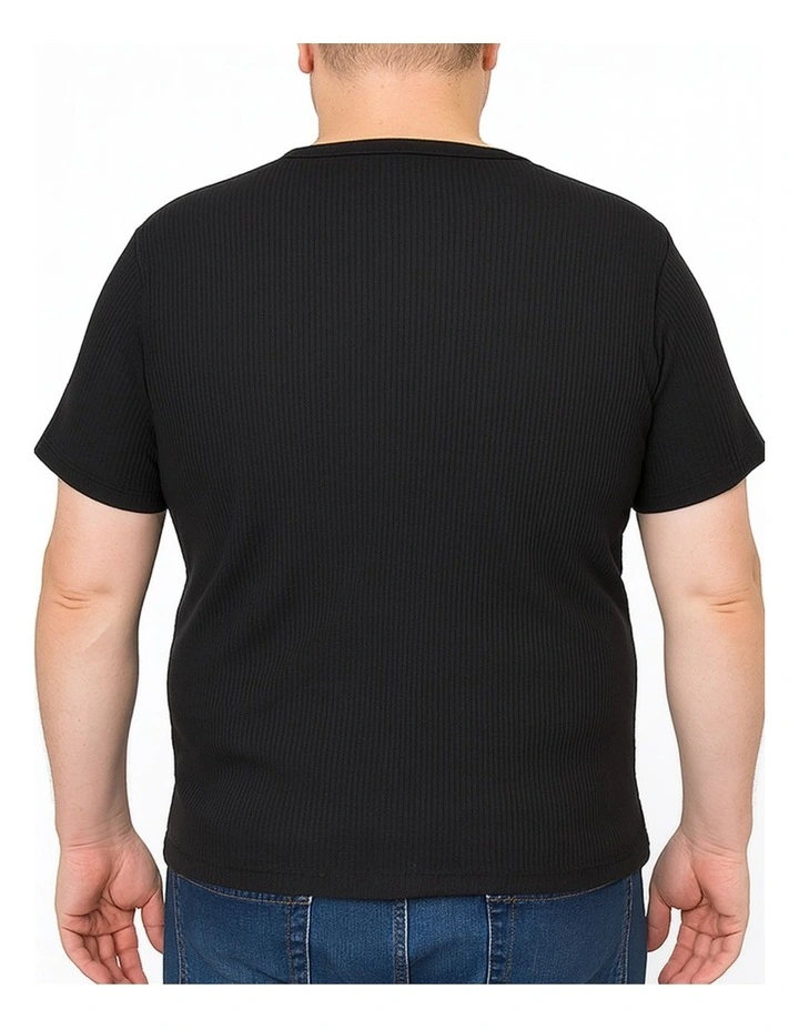 Thermal Short Sleeve T-shirt in Black image 2